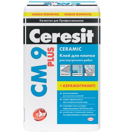 Плитковий клей Церезіт (Ceresit): витрата клею для плитки Церезіт на 1м2
