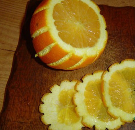 Як нарізати апельсин для прикраси столу, страви, торта