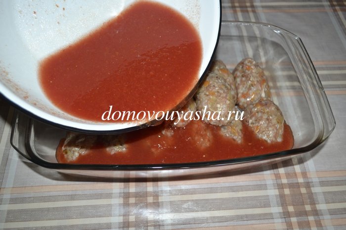 Гречаники — рецепт з фаршем в томатному соусі в духовці