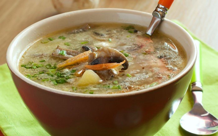 Грибний суп з сушених грибів покроковий відео рецепт