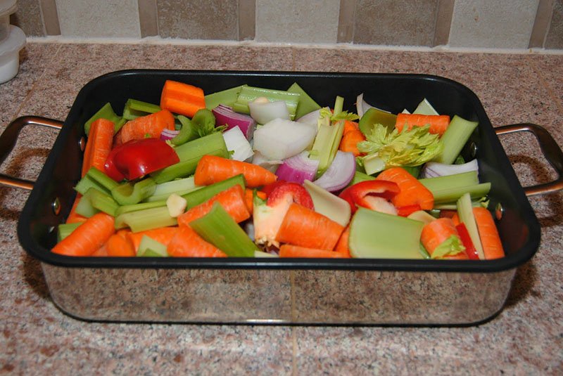 Запечені овочі в духовці на деку, в рукаві, час запікання