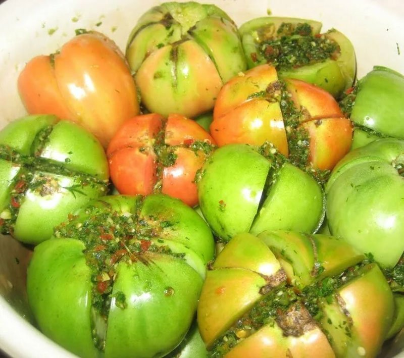 Фаршировані помідори на закуску покрокові рецепти, фото