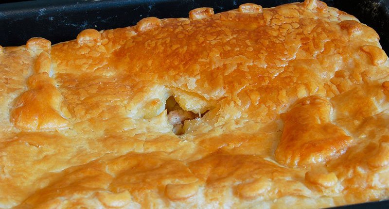 Пиріг з куркою та картоплею в духовці покроковий рецепт з фото