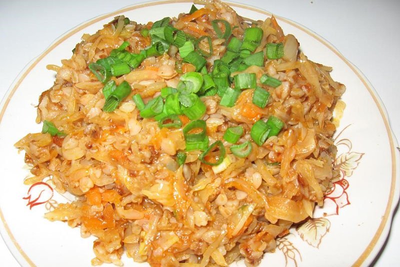 Гречка з капустою і мясом, покроковий рецепт страви в мультиварці