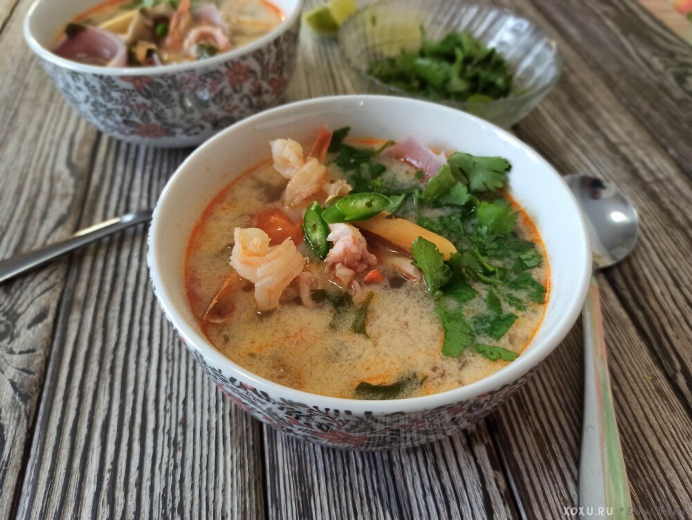 Тайський суп Том Ям в домашніх умовах. Класичний рецепт Tom Yum з морепродуктами